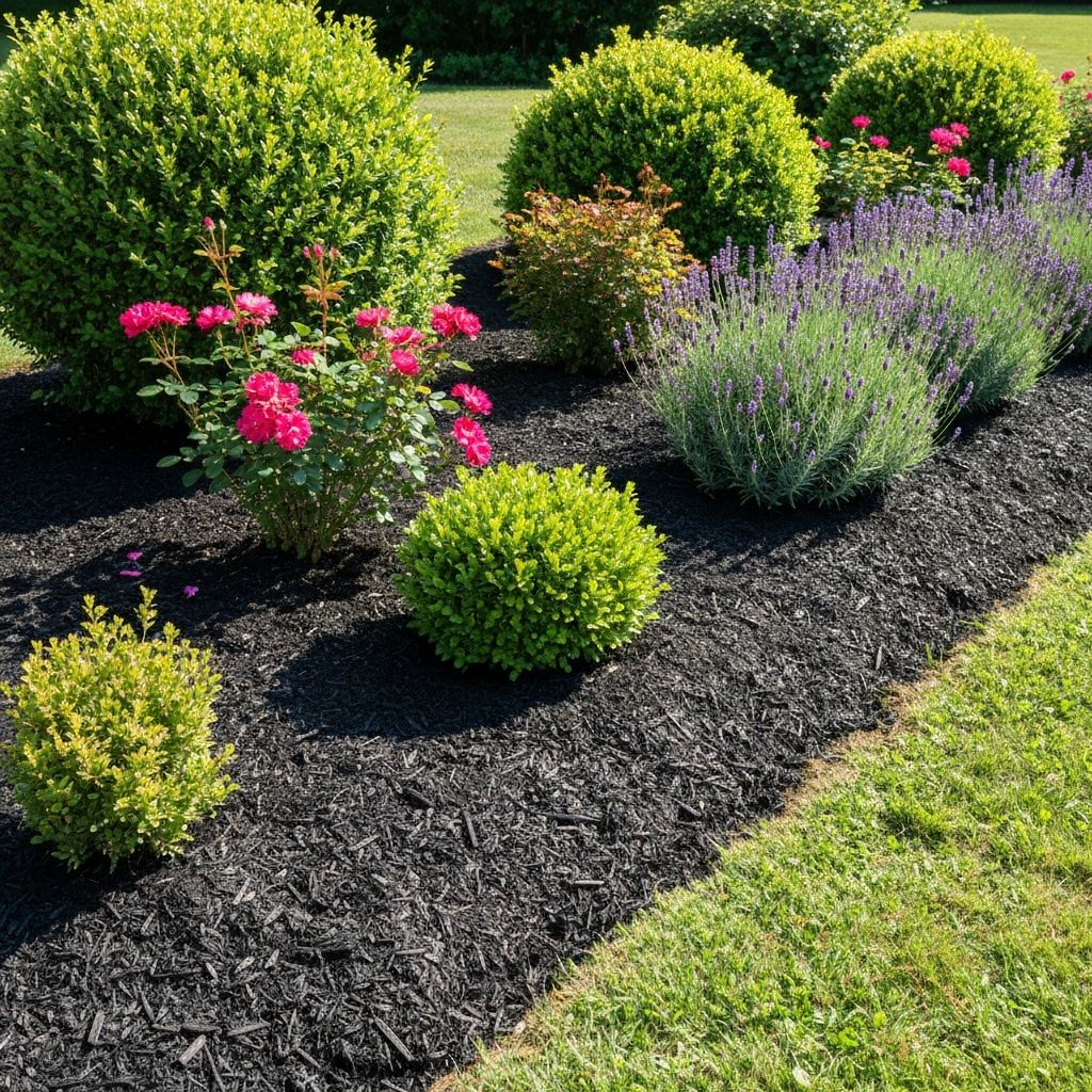 Fresh mulch installation